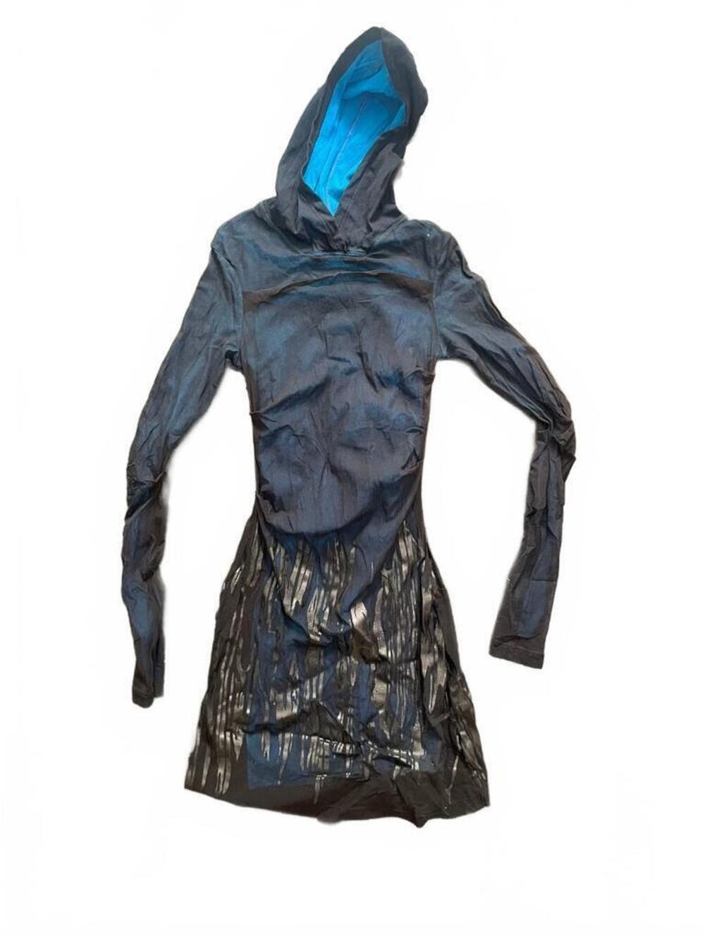 Vintage Plein Sud Jeans Hooded Mesh Dress France 40/XS